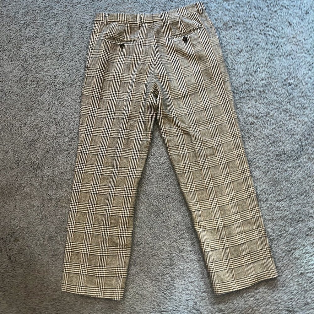 Vintage Michel Axel Paris Wool Plaid Pants - EU 50 - Classic Glen Plaid - VGUC - Picture 4 of 11
